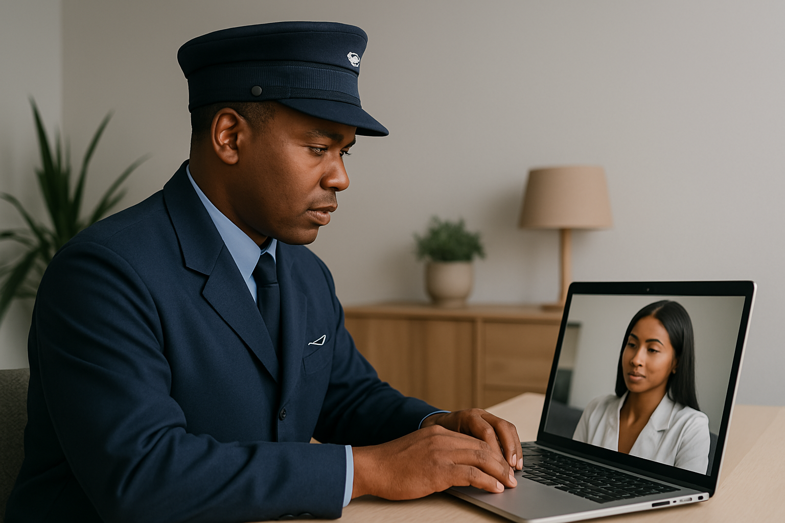 Safety-sensitive professional attending a virtual DOT SAP appointment in New York