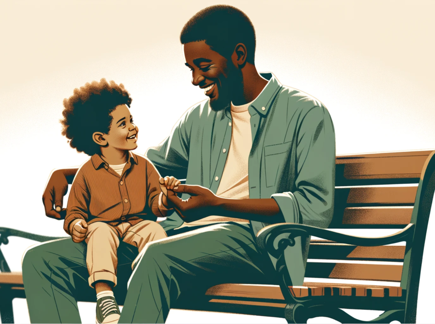 An-image-of-an-African-American-parent-and-their-young-child.-The-parent-is-sitting-on-a-park-bench-with-the-child-on-their-lap.-They-are-holding-hand.png